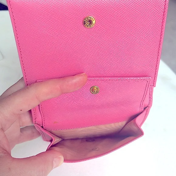 Trifold Pink Prada Wallet - Picture 5 of 13